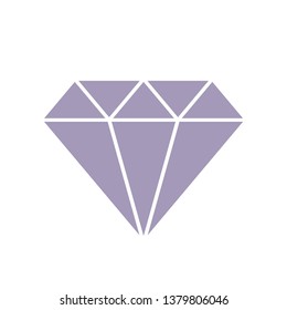 Diamond Icon - Cute diamond icon isolated on white background and part of K-Pop icon collection