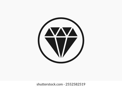diamond icon design circle black