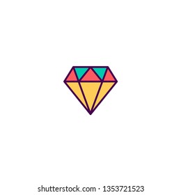 Diamond icon design. Essential icon vector illustration