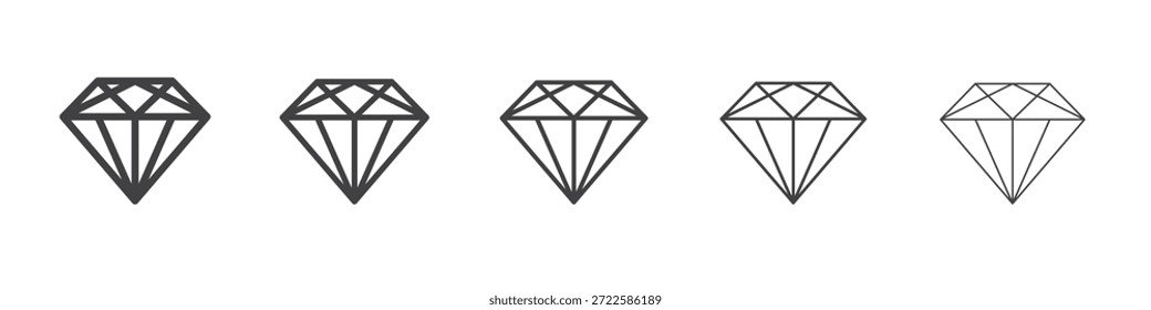 Diseño del icono del diamante, logotipo, App, UI. Ilustración vectorial, EPS