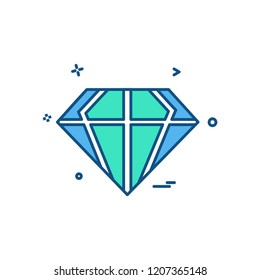 Diamond icon design vector
