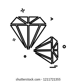 Diamond icon design vector 