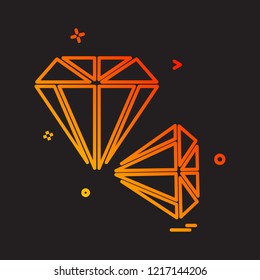 Diamond icon design vector 