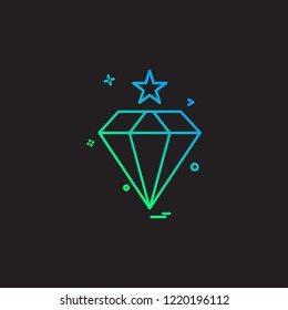 Diamond icon design vector
