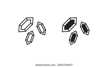 Diamant-Icon-Design mit weißem Hintergrund Stock-Illustration