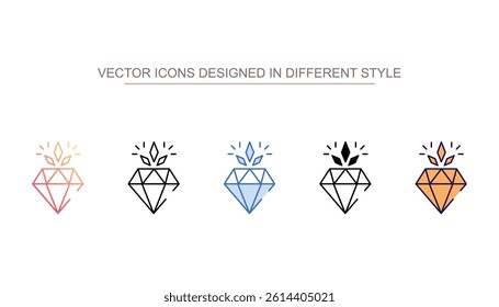Diamond icon design with white background stock illustration