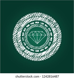 diamond icon drawn with chalkboard texture