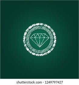 diamond icon drawn with chalkboard texture