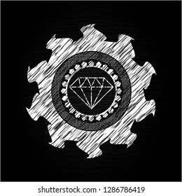 diamond icon drawn with chalkboard texture