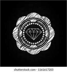 diamond icon drawn on a blackboard