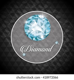 Diamond icon. Elegant concept. Gem design