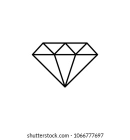 diamond icon. Element of casino for mobile concept and web apps. Thin line  icon for website design and development, app development. Premium icon