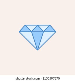 diamond icon. Element of casino icon for mobile concept and web apps. Field outline diamond icon can be used for web and mobile on colored background