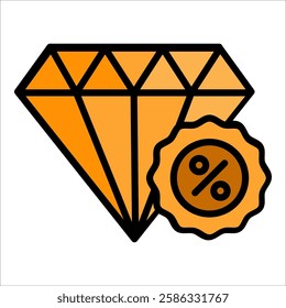 Diamond Icon Element For Design