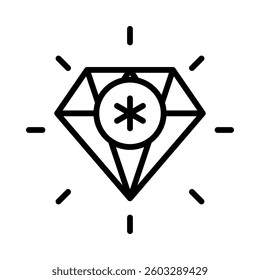 Diamond Icon Element For Design