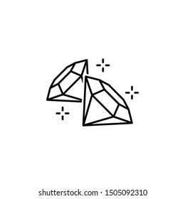 Diamond icon. Element of historical games icon