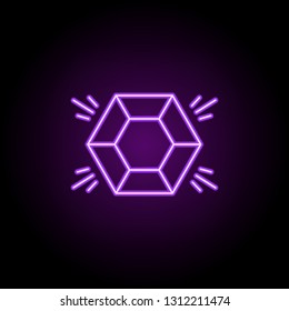 diamond icon. Elements of Beauty, make up, cosmetics in neon style icons. Simple icon for websites, web design, mobile app, info graphics