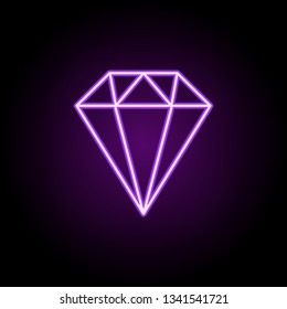 diamond icon. Elements of Web in neon style icons. Simple icon for websites, web design, mobile app, info graphics