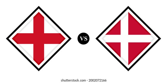 icono de diamante. inglaterra vs denmark. aislado de fondo blanco. ilustración vectorial