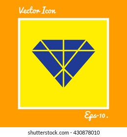 Diamond Icon. Eps-10.