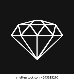 Diamond icon. Expensive gift.
