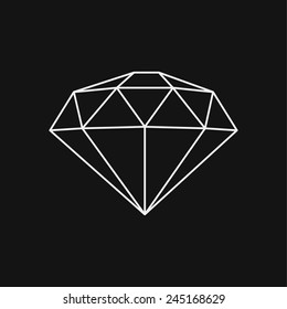 Diamond icon. Expensive gift.