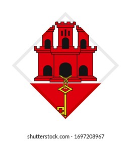 icono del diamante, bandera de altar, aislado en fondo blanco