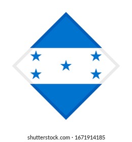 diamond icon, flag of honduras, isolated on white background