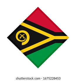 diamond icon, flag of vanuatu, isolated on white background
