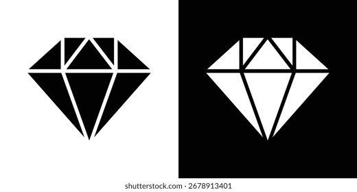 Diseño plano de icono de diamante. Eps 10