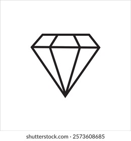 diamond icon flat design. diamond illustration