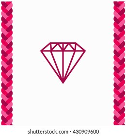 Diamond icon Flat Design. Isolated Illustration.