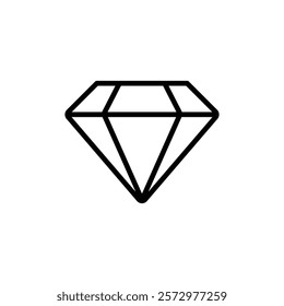 Diamond icon flat editable icon mark