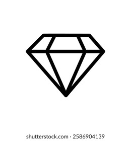 Diamond icon flat editable icon mark