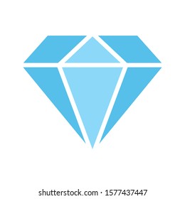 diamond icon. flat illustration of diamond. vector icon. diamond sign symbol on white background. vector illustration