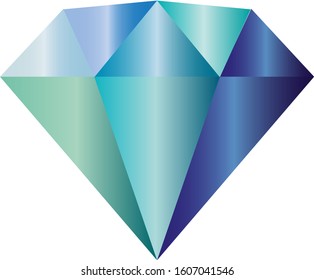 Diamond icon. Flat illustration of diamond - vector icon. Color diamond sign symbol.