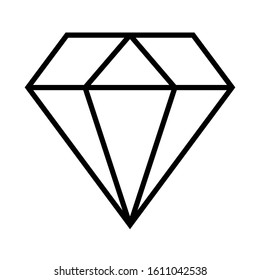 diamond icon. flat illustration of diamond. vector icon. diamond sign symbol on white background. vector illustration