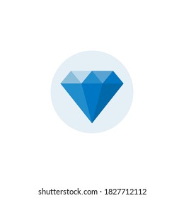 Icono de diamante. Ilustración plana del icono del vector del diamante para la web