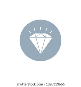 Diamond icon. Flat illustration of diamond vector icon for web

