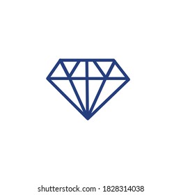Diamond icon. Flat illustration of diamond vector icon for web
