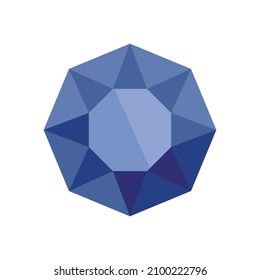 Diamond icon. Flat illustration of diamond vector icon isolated on white background