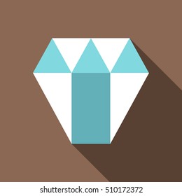 Diamond icon. Flat illustration of diamond vector icon for web