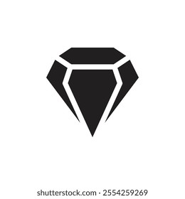 diamond icon Flat line illustration