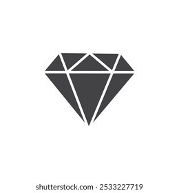 Diamant-Symbol Flaches, einfaches Umrissset