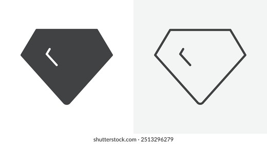 Diamant-Symbol flach und einfaches Set-Design