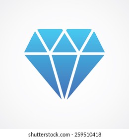 Diamond icon in flat style