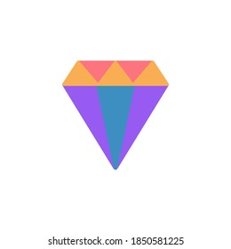diseño de estilo plano de icono de diamante. ilustración vectorial.  aislado en fondo blanco