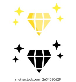 diamond icon, flat style pictogram icon for ui or ux mobile app, vector illustration logo symbol design, isolated on white