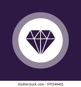 Diamond icon . Gem symbol . Vector illustration