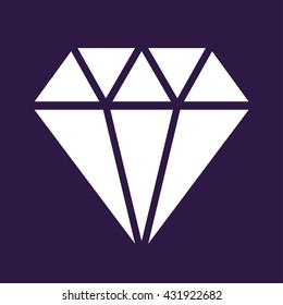 Diamond icon . Gem symbol . Vector illustration